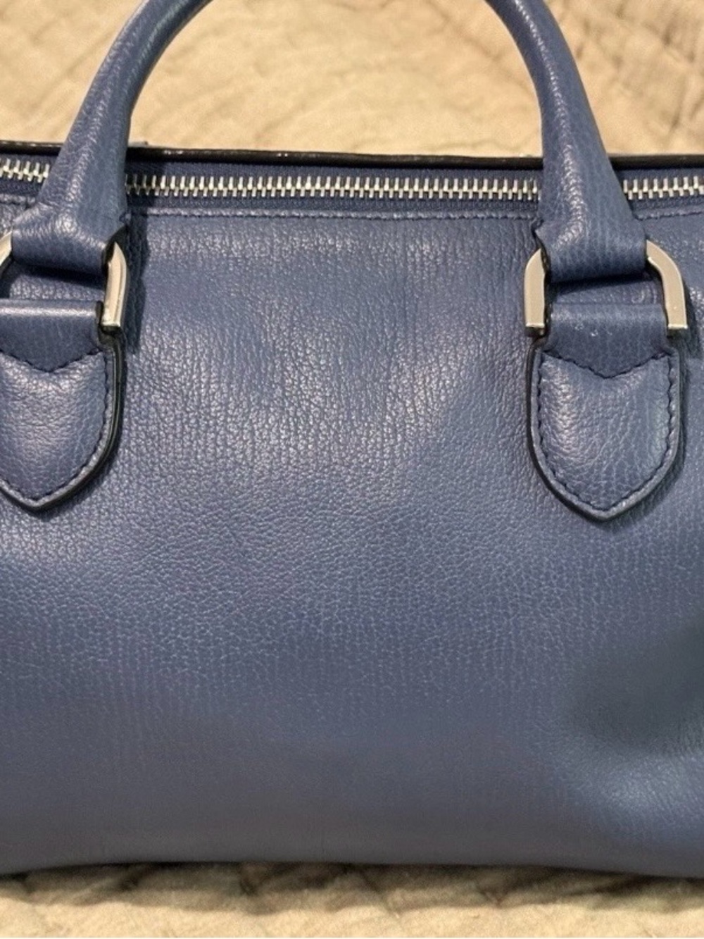 Mulberry Del Rey Bag In Blue Leather Silver Hardware Quiet Luxury Colorful - Picture 4 of 13